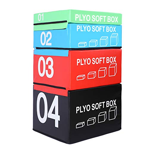 DUTUI Plyo Box, Caja De Salto Equipo De Entrenamiento Físico Cuatro En Uno para Niños, Taekwondo Explosivo De Fitness para Adultos, Combinación De Software De Rebote