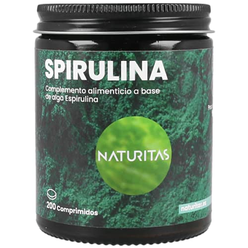 Espirulina Pura Bio 200 Comprimidos Naturitas Essentials | Aumenta la energía | Sacia el apetito | A base de alga | Ideal para deportistas | Suplemento