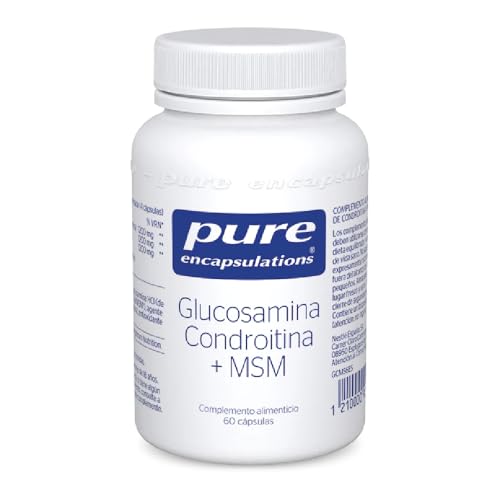 PURE ENCAPSULATIONS Glucosamina Condroitina, MSM | Alta concentración de Glucosamina y Condroitina | Cartílago Articular | 60 Cápsulas Vegetales