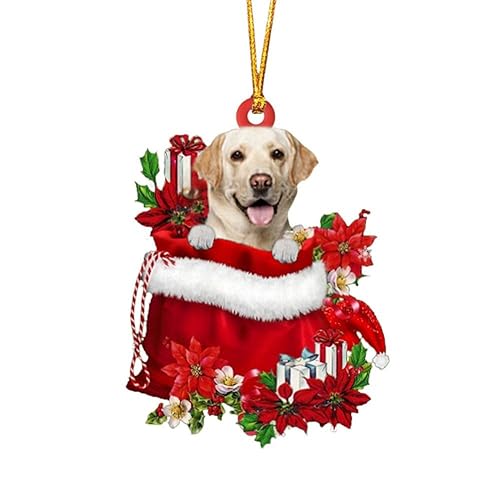 Colgante de árbol de Navidad 2023, lindo árbol de perro de acrílico, fiesta de Navidad, nueva decoración, colgante, regalo festivo, decoración de suplementos D0A3
