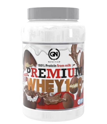 GN NUTRITION Premium Whey Protein 100 1 kg | Proteína de Suero de Leche con Encimas Digezyme para una Fácil absorción | recuperación muscular | incrementa rendimiento deportivo (Milk Choco Surprise)