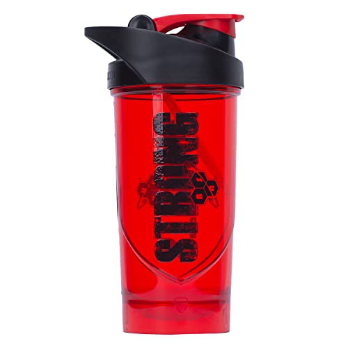 Shieldmixer Hero Pro Classic Shaker BSN Strong Red - Accesorio para gimnasio - Sin BPA - Coctelera de proteínas - Botella de fitness - Rojo - 700 ml