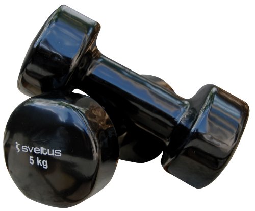 Sveltus – Juego de 2 Mancuernas de 5 kg, Color Negro