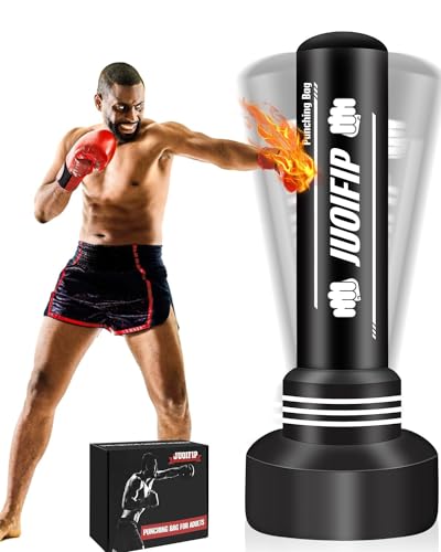 NZQXJXZ 180cm Saco de Boxeo de pie para Adultos - Saco de Boxeo Pesado con Soporte - Saco de Boxeo de pie para Hombres Saco de Kickboxing Inflable para Entrenamiento MMA Muay Thai Fitness