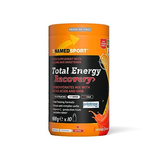 NAMEDSPORT> Total Energy Recovery> Naranja, Suplemento para la Recuperación Muscular, Con Ciclodextrinas, Liberación Gradual de Energía, Anti-Catabólico, Marca de Italia, 400g