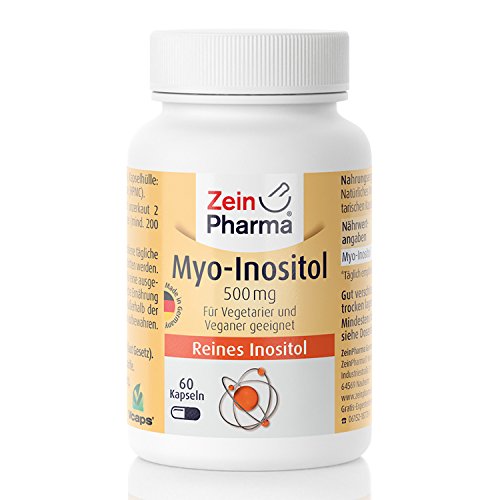 Zein Pharma Myo, Inositol, 500 Mg, 60 Caps, Neutral, 35. 5 Gramos