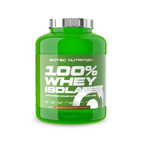 Scitec Nutrition 100% Whey Isolate - Puro Poder Proteico con BCAAs - Glutamina y Arginina - Fórmula sin Azúcar ni Gluten, 2 kg, Chocolate-Avellana