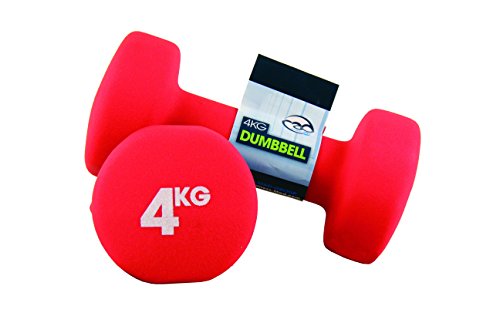 Fitness Mad Neo - Set de 2 Mancuernas / pesas de 4kg/u, color rojo