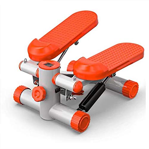 JHNEA Cardio Fitness Máquinas de Step, Mini Stepper Up-Down con Pantalla Multifuncional Twister Stepper Multiusos Swing Stepper para Ejercicio En Oficina & Casa,Orange