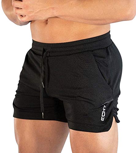 Superora Hombres Running Gym Pantalones Cortos Deportivos Pantalones Cortos de Entrenamiento al Aire Libre Transpirables con Bolsillos