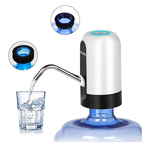 DLOPK Dispensador de bomba de agua Distribuidor de carga USB, extraíble y conveniente para usar en agua embotellada