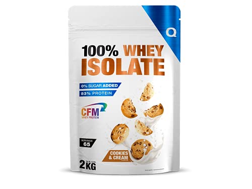 Quamtrax Nutrition - Whey Isolate - 100% Proteína de suero de Leche Altamente Purificada y Procesada - con sabor a Cookies - 2000 gr