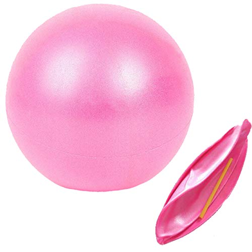 Slosy Pelota para Pilates 25cm Rosa Balon de Yoga Fitness Accesorios Gym para Embarazadas Material de Gimnasio Bola Pequeña Gymball Entrenamiento Mejora la Postura Equilibrio