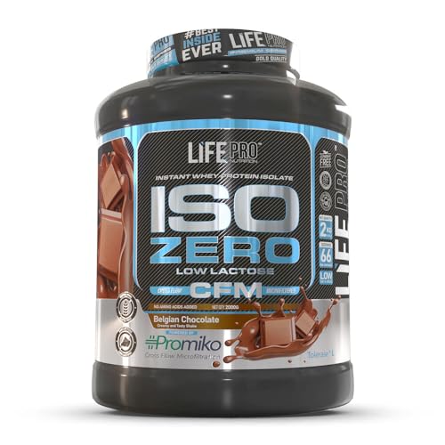 Life Pro Isolate Zero 2Kg | Alimento Deportivo de Aislado de Proteína de Suero 87%, Mejora Rendimiento Físico y Recuperación (Belgian Chocolate, 2 kg)