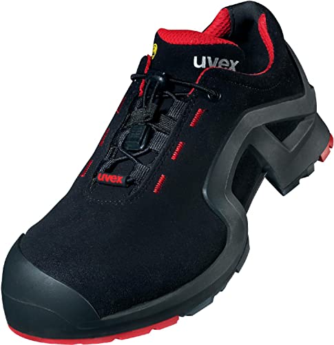 Uvex - Zapato de seguridad / zapato de trabajo One 8516 S3 - ancho 11 - varias tallas - negro/rojo, 41 EU