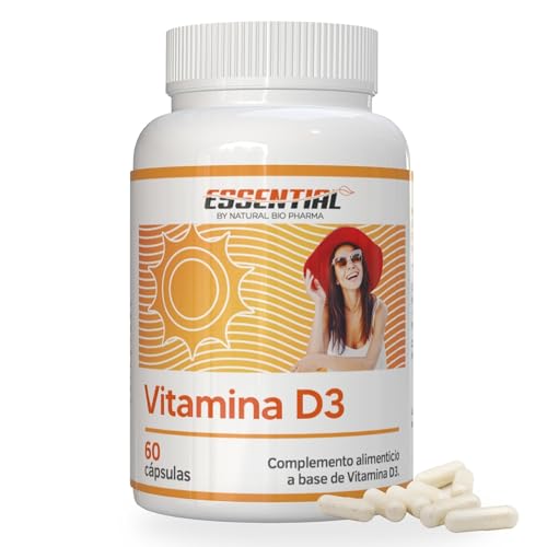 VITAMINA D3 [2000 UI] Suplemento de vitamina D3 natural- para huesos y sistema inmunitario. 60 cápsulas suministro para 2 meses.