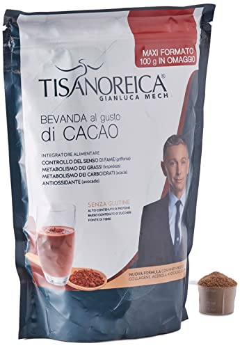 Gianluca Mech - Bebida Proteica sin Gluten con Sabor Cacao, Suplemento Alimenticio - 500 g