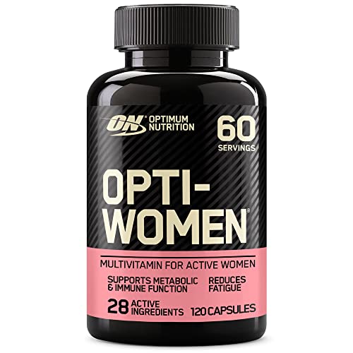 Optimum Nutrition Opti-Women Suplemento Alimenticio Multivitamínico, Cápsulas con Vitaminas y Minerales Esenciales para Mujeres, Sin Sabor, 60 porciones, 120 cápsulas
