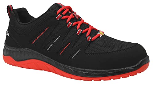 ELTEN EL-729561 BC 45 Zapato de Seguridad, Negro-Rojo, Tamaño 45 EU (729561 MADDOX black-red Low ESD S3)