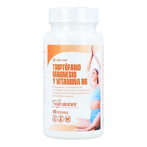 Naturlider - Triptófano, Magnesio y Vitamina B6, Complemento Alimenticio a Base de Triptófano, Magnesio y Vitamina B6-120 comprimidos