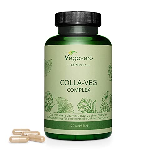 Colágeno VEGANO Complex | SIN ADITIVOS | Aminoacidos + Vitamina C | Piel + Masa Muscular + Articulaciones | Ginkgo Biloba + Ginseng | Vegavero®