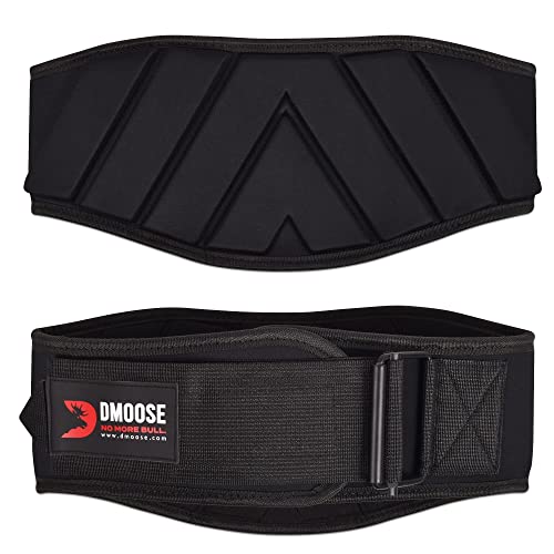 DMoose,Cinturones de elevación de 6 pulgadas con bloqueo automático transpirable para levantamiento de pesas, soporte de espalda de entrenamiento para levantamiento, fitness, color negro, talla M