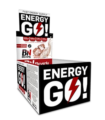 Beverly Energy Go | Gel Energético | Estuche de 12 geles de 73 gr cada uno | Delicioso sabor | Aumento de fuerza y resistencia antes y durante el ejercicio. (COLA)