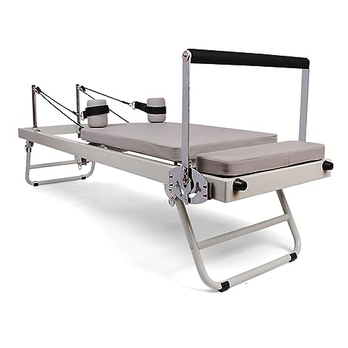 AAADRESSES Reformador De Pilates Casero MáQuina De Pilates Plegable Cama De Yoga Plegable Multifuncional Equipo Ejercicio Yoga Cama Pilates Intensidad Regulable Equipo Entrenamiento