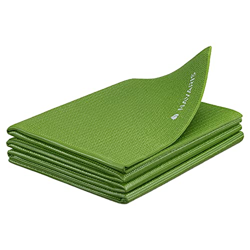 Navaris Esterilla de yoga antideslizante - Colchoneta de gimnasia plegable - 173 x 61 x 0.4 CM - Alfombra de entrenamiento deportes gimnasia pilates