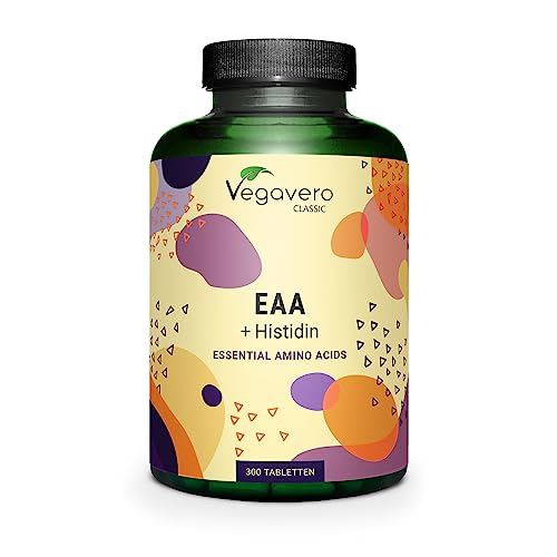 EAA Aminoácidos Esenciales Vegavero® | BCCAS Aminoacidos | 300 Comprimidos | 9 Aminoácidos Esenaciales | Vegano | Aminoácidos Ramificados