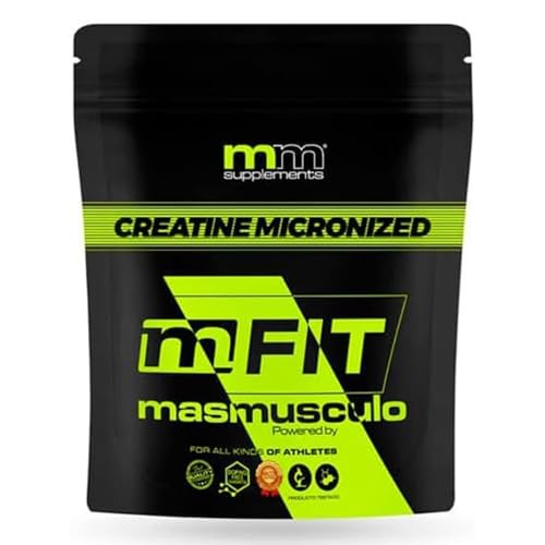 MASMUSCULO - MM Fit Line - Creatina Micronizada en Polvo - Bolsa de 1 Kg - Recuperador Muscular - Aumenta Masa Muscular - Mejora Rendimiento Físico - Reduce la Fatiga - Sabor Neutro