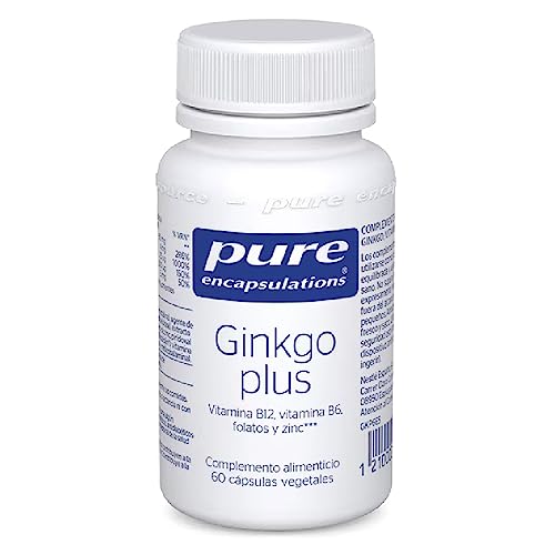PURE ENCAPSULATIONS Ginkgo plus | Ginkgo biloba, vitaminas B y zinc para la función cognitiva | 60 Cápsulas Vegetales
