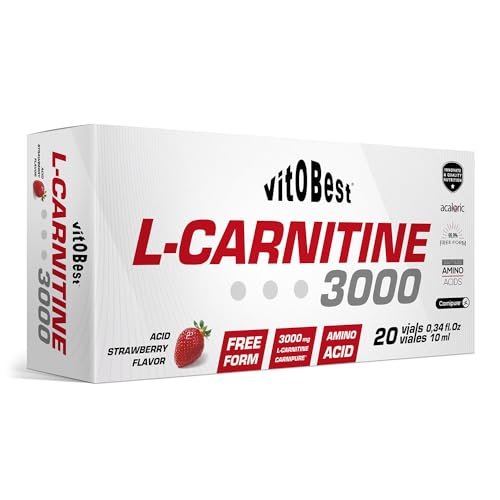 L-CARNITINE 3000-20 Viales 10 ml FRESA ACIDA - Suplementos Alimentación y Suplementos Deportivos - Vitobest