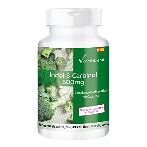 Indol–3–Carbinol 500mg 90 Cápsulas Extracto de brócoli en polvo– Antioxidante natural para el sistema inmune – Protege las células | Vitamintrend®