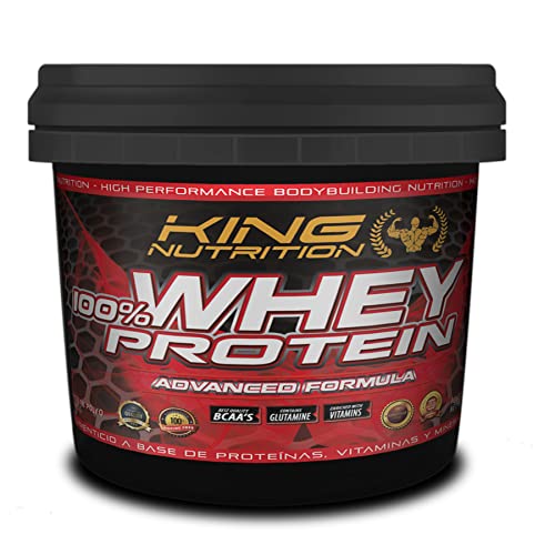 100% Whey Protein King Nutrition Proteina Concetrada 80% (Fresa, 4kg)