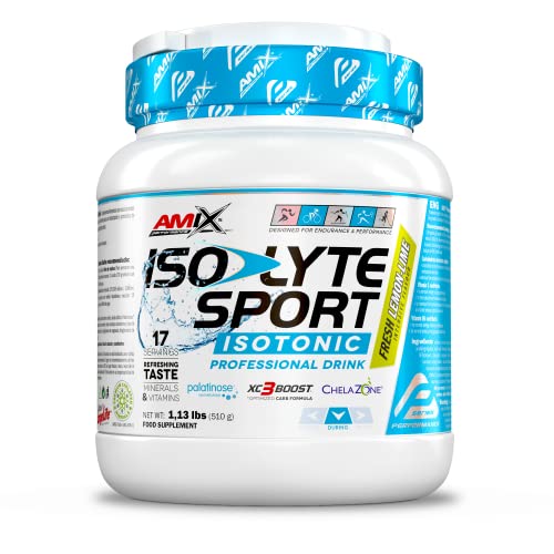 AMIX - Suplemento Deportivo - IsoLyte Energy Sport Drink en Formato de 510 g - Ayuda a Mejorar el Rendimiento y Resistencia Muscular - Contiene Palatinosa - Sabor a Lima Limón
