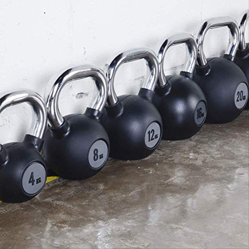 Kettlebell Fitness Mancuernas Domésticas Hombres y Mujeres Fitness Kettlebell Dumbbell Pegamento de Goma Competitivo Kettlebell Lifting Kettle Dumbbell 16KG + One