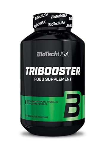 BioTechUSA Tribooster Suplemento dietético en un comprimido que contiene 2000 mg de extracto de abrojo, 120 comprimidos