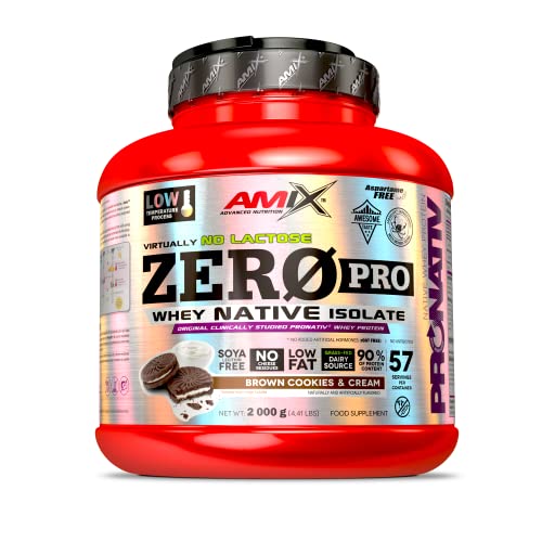 AMIX - Zeropro Protein - Proteína Isolada - Gran Aporte de Aminoácidos - Sin Azúcar - Proteína Natural - Proteínas para Aumentar Masa Muscular - Sabor Doble Chocolate Blanco - 2 Kg