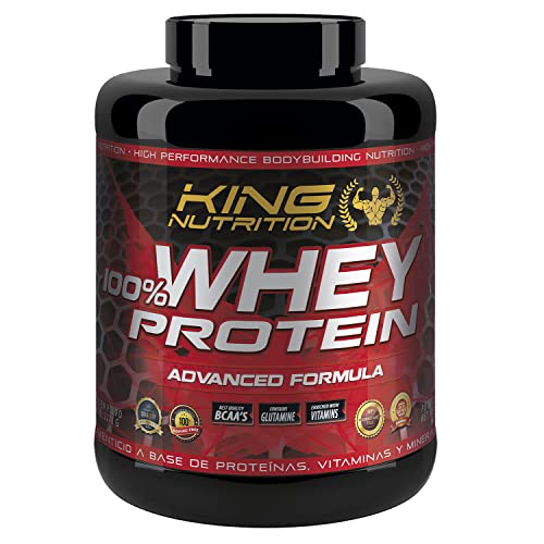 100% Whey Protein King Nutrition Proteina Concetrada 80% (Vainilla Canela, 2270gr)