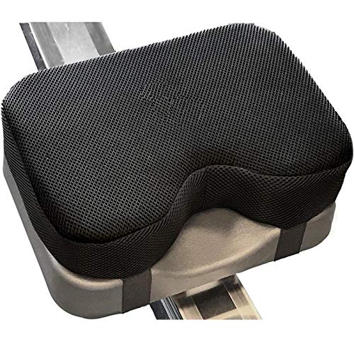 MOVKZACV Remo de fitness, cómodo cojín de asiento para interior, apto para Concept 2 con espuma viscoelástica gruesa, asiento acolchado antideslizante, resistente al sudor, duradero, plegable.