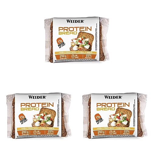 Weider Protein Bread Pan Proteico riquísimo con 11g de proteína, 1 paquete de 15 rebanadas