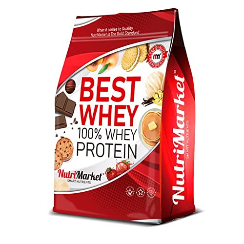 Nutrimarket New 100% Whey Protein Unflavoured 2kg | Proteína de concentrado de suero de leche | Calidad Alemana al servicio de la Nutricion