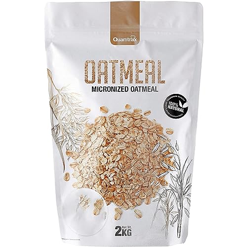 Quamtrax Nutrition - Oats Meal - Copos de avena - 2000 gr - con sabor a Vanilla Cinnamon - Ayuda a reducir el colesterol y a bajar de peso