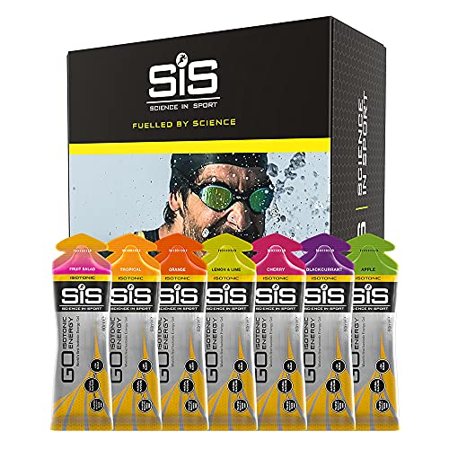 Science in Sport GO Geles Energéticos Isotónicos para correr, 22 gr de carbohidratos, Bajo en azúcar, sabores variados, 60 ml por porción, Pack de 15