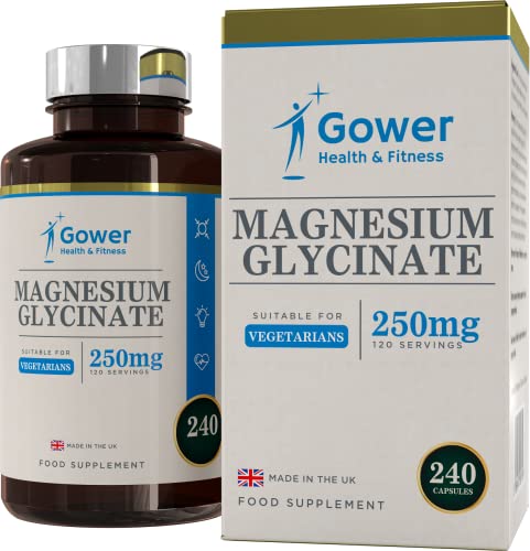 GH Magnesio Bisglicinato | 240 Bisciglinato Magnesio Cápsulas Veganas - 250mg Bisglicinato de Magnesio por Porción | Suplemento de Glicinato de Magnesio | Sin OGM, Lácteos y Gluten | Hecho en el UK