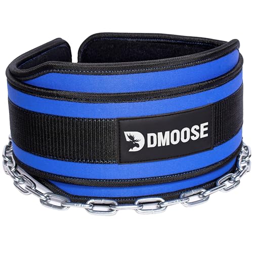 DMoose Fitness Premium Dip Belt con Cadena Cadena de Acero Resistente de 36