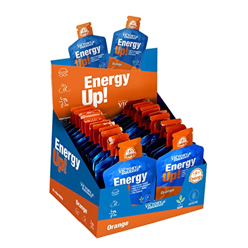 VICTORY ENDURANCE Energy Up Gel, con plus de sodio, energía inmediata. 24 geles x 40g, sabor naranja