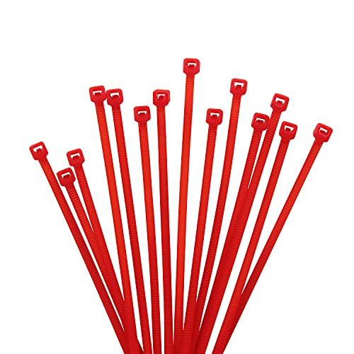 XINGO 1000 Piezas Rojo Bridas para cables profesionales, 100mm x 2.5mm,Resistentes UV, Bridas para Cables Para Oficina, Hogar, Exteriores