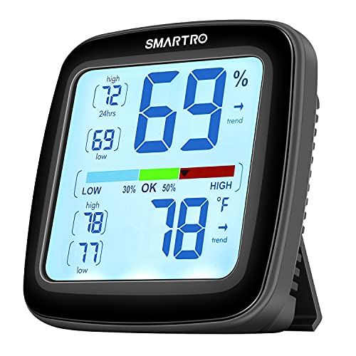SMARTRO SC42 - Higrómetro digital profesional para interiores, medidor de humedad y calibración de precisión profesional